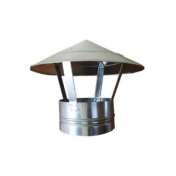 Capac Terminal Simplu Pentru Cos Fum, Inox 120 Mm