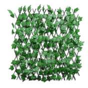 Gard Decorativ Artificial Extensibil, Lemn Cu Frunze Iedera 1.0X1.8 M - Wy151202