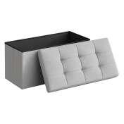 Taburet Pliabil Depozitare Dublu - 76x38x38cm / Gri