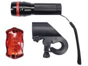 Set Lampi BicicletĂ: Led FaȚĂ 3w Led + Led Spate