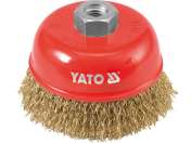 Perie CupĂ 100mm, Prindere M14, SÂrmĂ PlacatĂ Cu AlamĂ