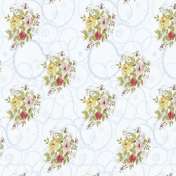 Fata Masa Pvc - 160g/m2 / 1.37x20m / Mix-flori-gri