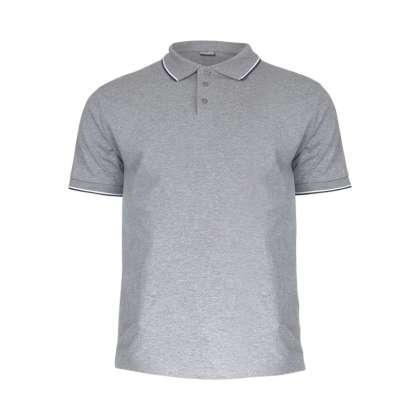 Tricou Bumbac Polo Subtire / Gri - Xl