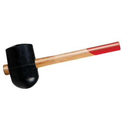 Ciocan Cauciuc Rotunjit Cu Maner Lemn 90mm / 1115g