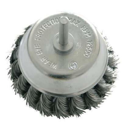 Perie Sarma Impletita Tip Cupa Cu Tija 75mm