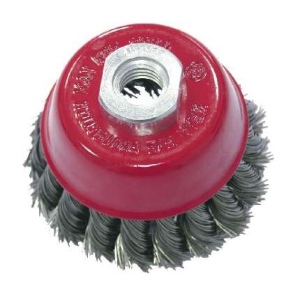 Perie Sarma Impletita Tip Cupa Cu Filet 100mm