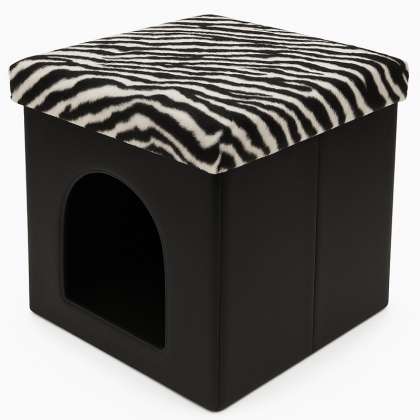 Taburet Pliabil Culcus Animale - 38x38x38cm / Zebrat