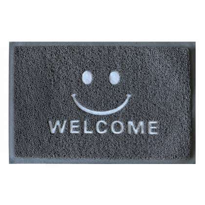 Covoras Intrare Tip-lufa - 38x58cm / Welcome Gri Hapy