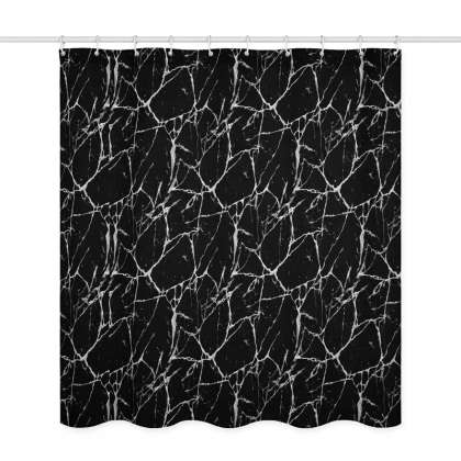 Perdea Dus 90g / 180x200cm - Model-marmura-neagra