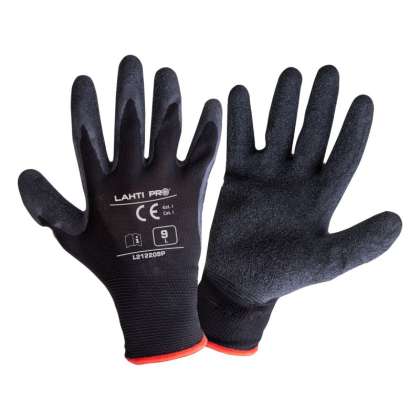 Manusa Latex Cu Poliester / Negru - 11