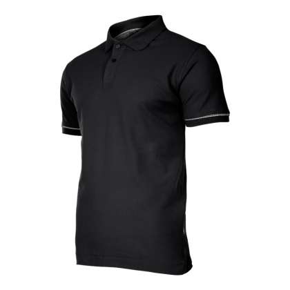 Tricou Bumbac Polo / Negru - 3xl