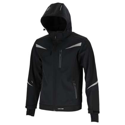 Jacheta Elastica Cu Gluga / Negru - L