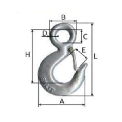 Carlig Zincat Securizat 750kg / 19.5/25mm