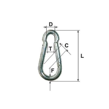 Carabina Zincata Cu Clapeta 11mm / 16mm/15/18mmx120mm