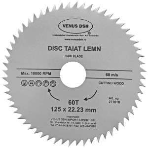 Disc Taiat Lemn 125 X 22.23 Mm - 60 T