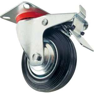 Roata Furca Pivotanta, Frana - 100 X 30 Mm
