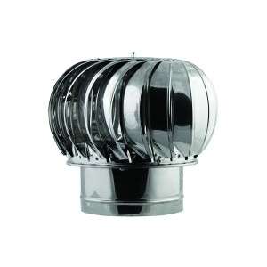 Capac Terminal Rotativ Pentru Cos Fum, Inox 125 Mm