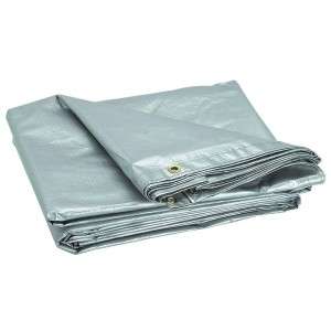 Prelată Cu Inele 150 G/Mp, 10X15 M, Argintie
