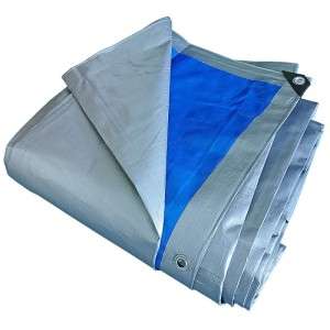 Prelata Cu Inele 180 G/Mp, 4X5 M, Argintiu-Albastru