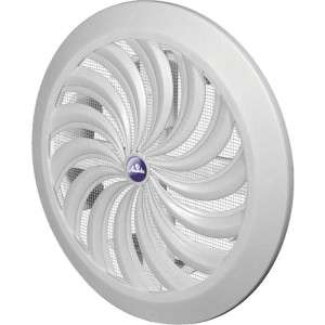 Grila Ventilatie Circulara, Cu Inchidere Si Plasa, Dt Reglabil 100-150 Mm Alb T88 (Aw)