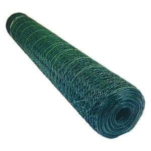 Plasă Rabitz Zincată Plastifiată 1X25 M, Ochi 19 Mm, Sârmă 1 Mm