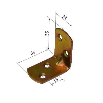 Coltar Metalic Dreptunghiular 24/35X35Mm