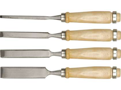 Set 4 Dalți 6-24Mm, Mâner Lemn