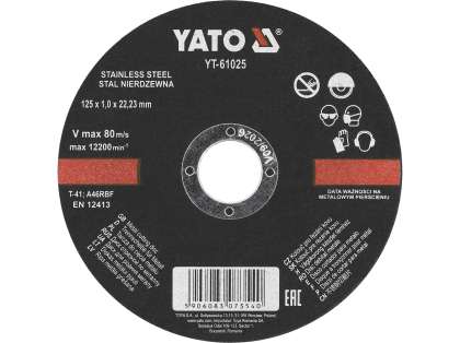 Disc Tăiat Metal Și Oțel Inoxidabil 125X1.0X22.2Mm