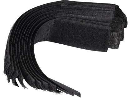Bandă Velcro 150Mm, 10 Buc, Negru