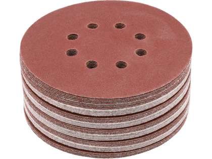 Set 50 Discuri Abrazive Velcro, 150Mm, 8 Găuri, P80