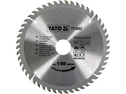 Disc Circular Lemn, 184X30X3.2Mm, 50 Dinți