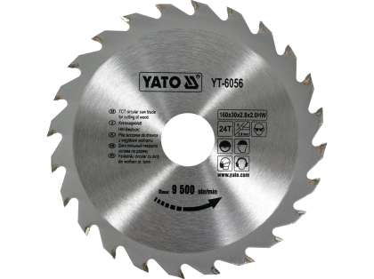 Disc Fierăstrău Wolfram Pentru Lemn 160X24Tx30Mm