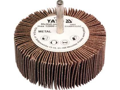 Perie Abrazivă Circulară Cu Tijă 80X30X6Mm, P60