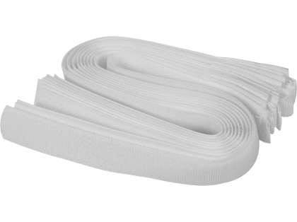 Bandă Velcro 450Mm, 10 Buc, Alb