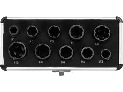 Set Extractoare Șuruburi, 3/8'', 10 Buc