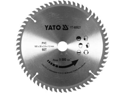 Lamă Pentru Tăiere Pvc 185/60T 20Mm
