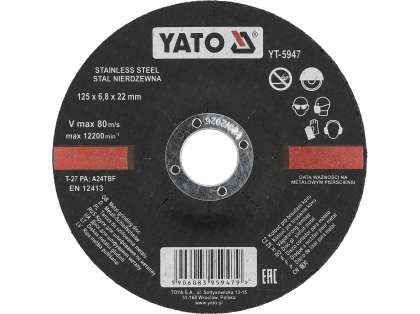 Disc De Șlefuire Pentru Oțel Inoxidabil 125X6.8X22Mm