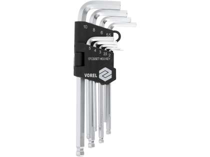 Set 9 Chei Hexagonale, 2-10Mm, Cr-V