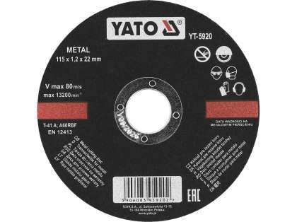 Disc Debitat Metale 115X1,2X22Mmdisc Debitat Metale 115X1,2X22Mm