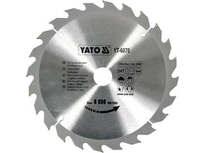Disc Fierăstrău Circular Pentru Lemn 250X24X30Mm