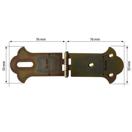 Balama Cu Inel Lacat Pentru Cufere 51X38Mm