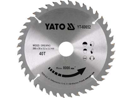 Disc Circular Lemn, 210X30X3.2Mm, 40 Dinți