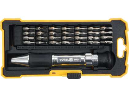 Set Șurubelniță Cu Biți, Metalică, 29 Buc