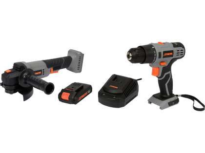 Set Sthor 20V Autofiletantă 26Nm, Polizor Unghiular 125Mm, Încărcător Șiacumulator 2Ah