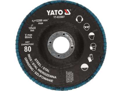 Târgă Pentru Șlefuit Inox P80 125Mm (1 Buc.) Albastră