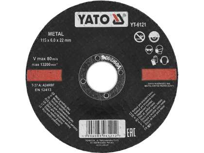 Disc Pentru Șlefuit,Depresat, 115X22X6Mm