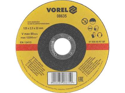 Disc Tăiere Metal 125X2,5X22Mmdisc Abraziv Debitat Metale 125X2,5X22
