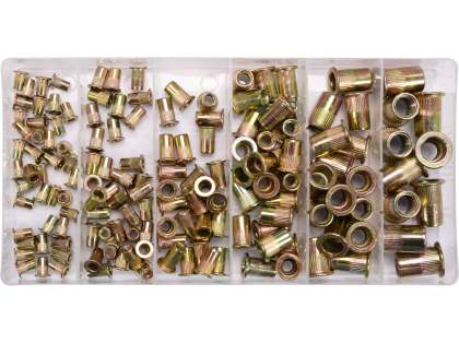 Set Piulițe Nituibile Oțel, M3-M10, 150 Buc