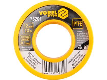 Bandă Ptfe, 12Mmx0,01Mmx12M
