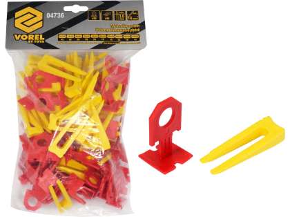 Sistem Nivelare Plăci 3Mm 50 Clips + 50 Pene